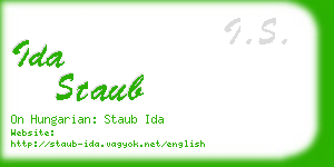 ida staub business card